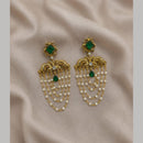Sona Covering Graceful Crystal Stone And Pearl Dangler Earrings