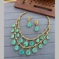 Sona Covering Glamorous Crystal Stone And Austrian Stone Necklace Set