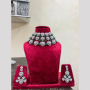Sona Covering American Diamond Choker Necklace Set with Matching Earrings