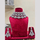 Sona Covering American Diamond Choker Necklace Set with Matching Earrings