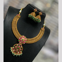 Sona Covering Luxury  Pota Stone Pearl And Beads Necklace Set
