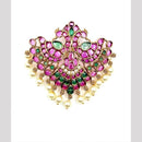 Sona Covering Ethnic Pota Stone And Pearl Hair Accessory