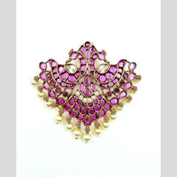 Sona Covering Ethnic Pota Stone And Pearl Hair Accessory