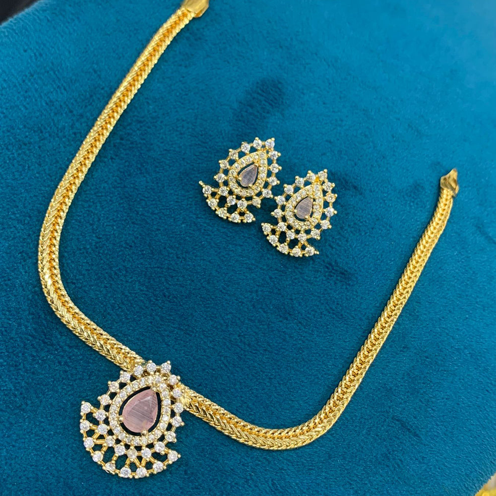 Sona Covering Sparkling Austrian Stone And Pota Stone Elegant Necklace Set