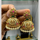 Sona Covering Premium Pota Stone Pearl Temple Jhumki Earrings
