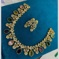 Sona Covering Delicate Pota Stone Necklace Set