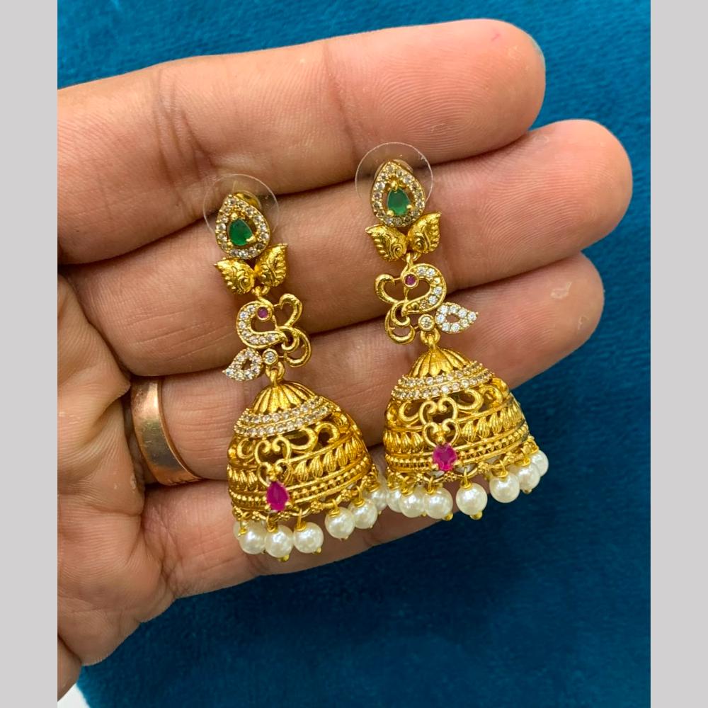Sona Covering Elegant Austrian Stone Jhumki Earrings