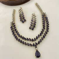 Sona Covering Designer American Daimond Necklace Set