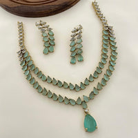 Sona Covering Designer American Daimond Necklace Set
