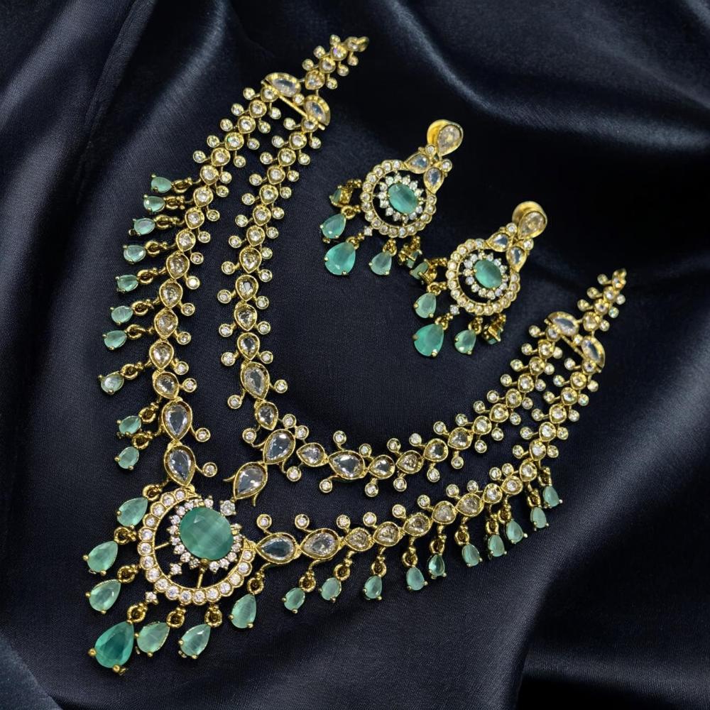 Sona Covering Designer American Daimond Necklace Set