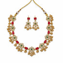 Sona Covering Delicate Pota Stone And Pearl Necklace Set