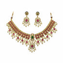 Sona Covering Delicate Pota Stone Necklace Set