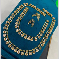 Sona Covering Fancy Austrian Stone Double Necklace Set