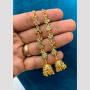 Sona Covering Royal Pota Stone And Pearl Jhumki Earrings
