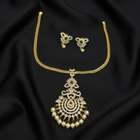 Sona Covering Glamorous Austrian Stone And Beads Necklace Set