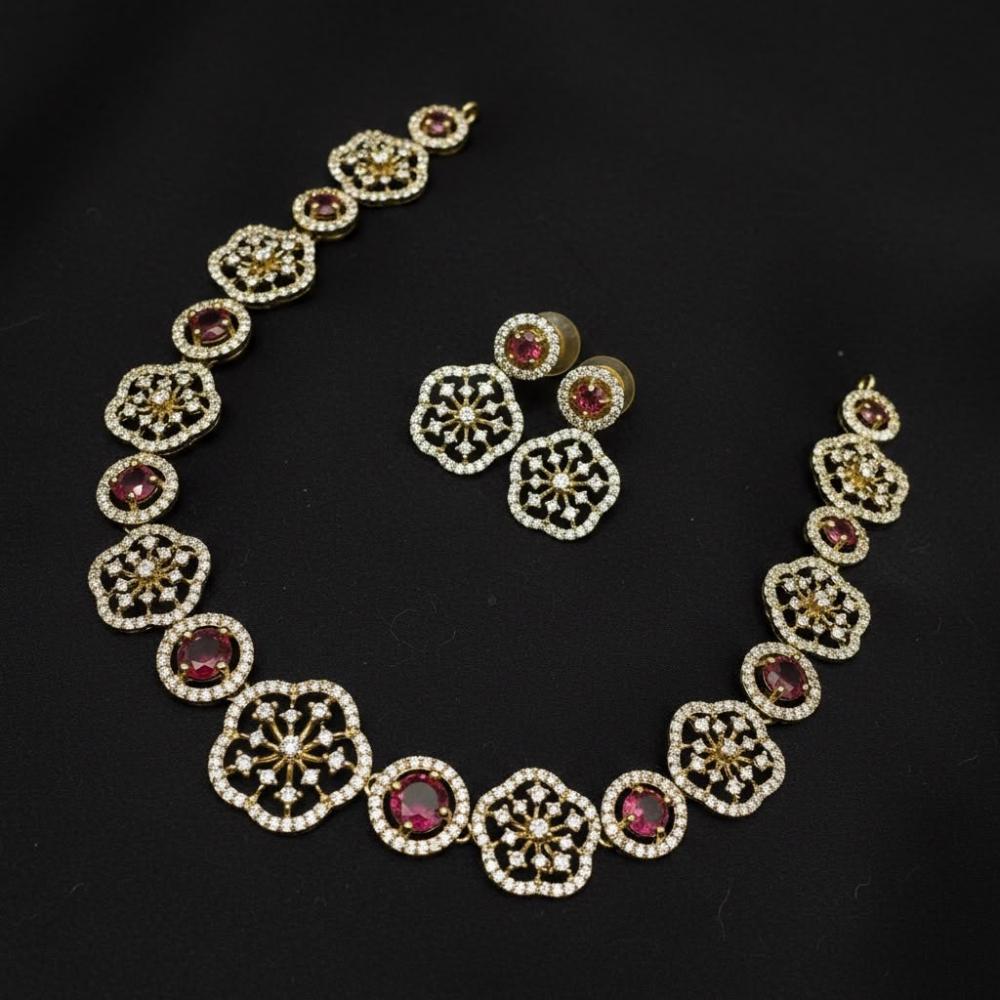 Sona Covering Glamorous Austrian Stone Necklace Set