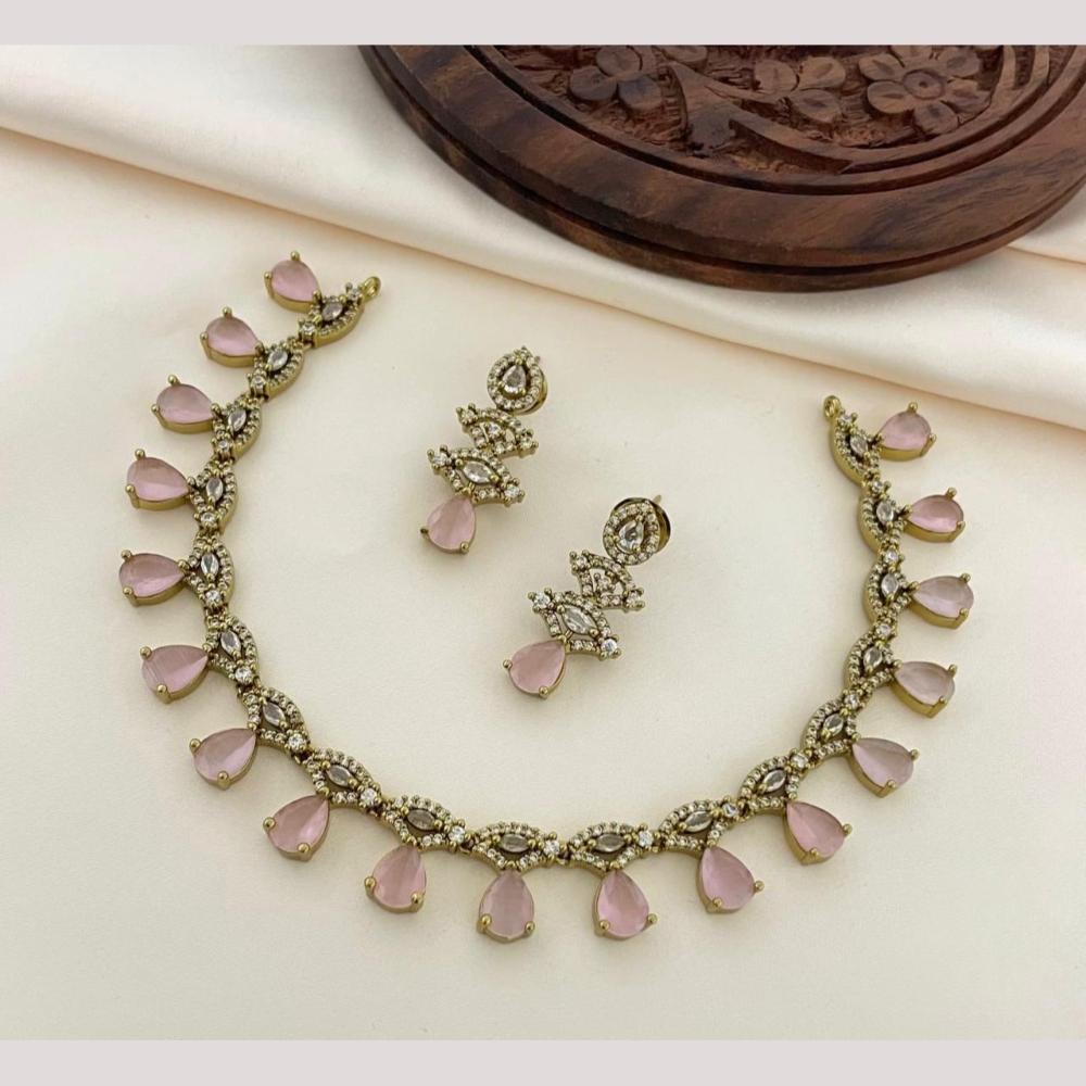 Sona Covering Austrian And Crystal Stone Necklace Set