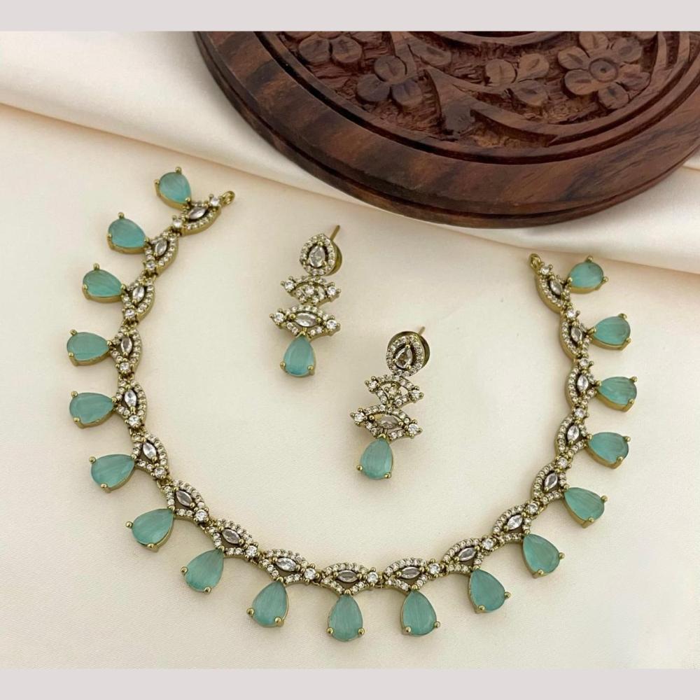 Sona Covering Austrian And Crystal Stone Necklace Set