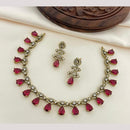 Sona Covering Austrian And Crystal Stone Necklace Set