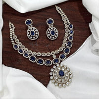 Sona Covering American Diamond  Necklace Set