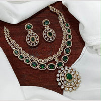 Sona Covering American Diamond  Necklace Set