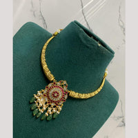 Sona Covering  Pota And Kundan Stone Necklace Set