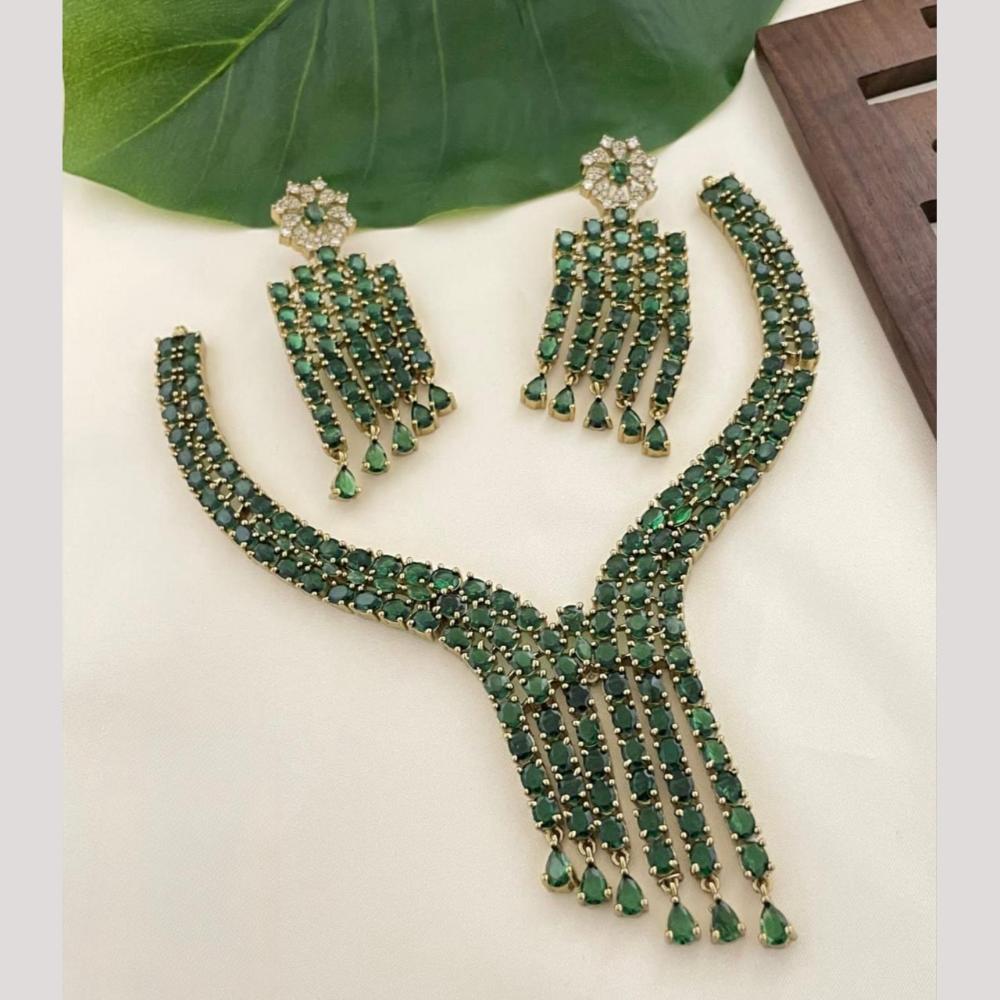 Sona Covering American Diamond Choker Necklace Set