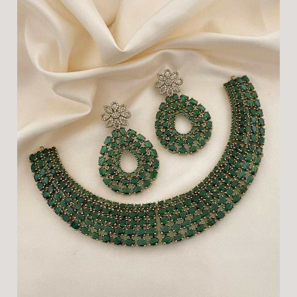 Sona Covering American Diamond Choker Necklace Set