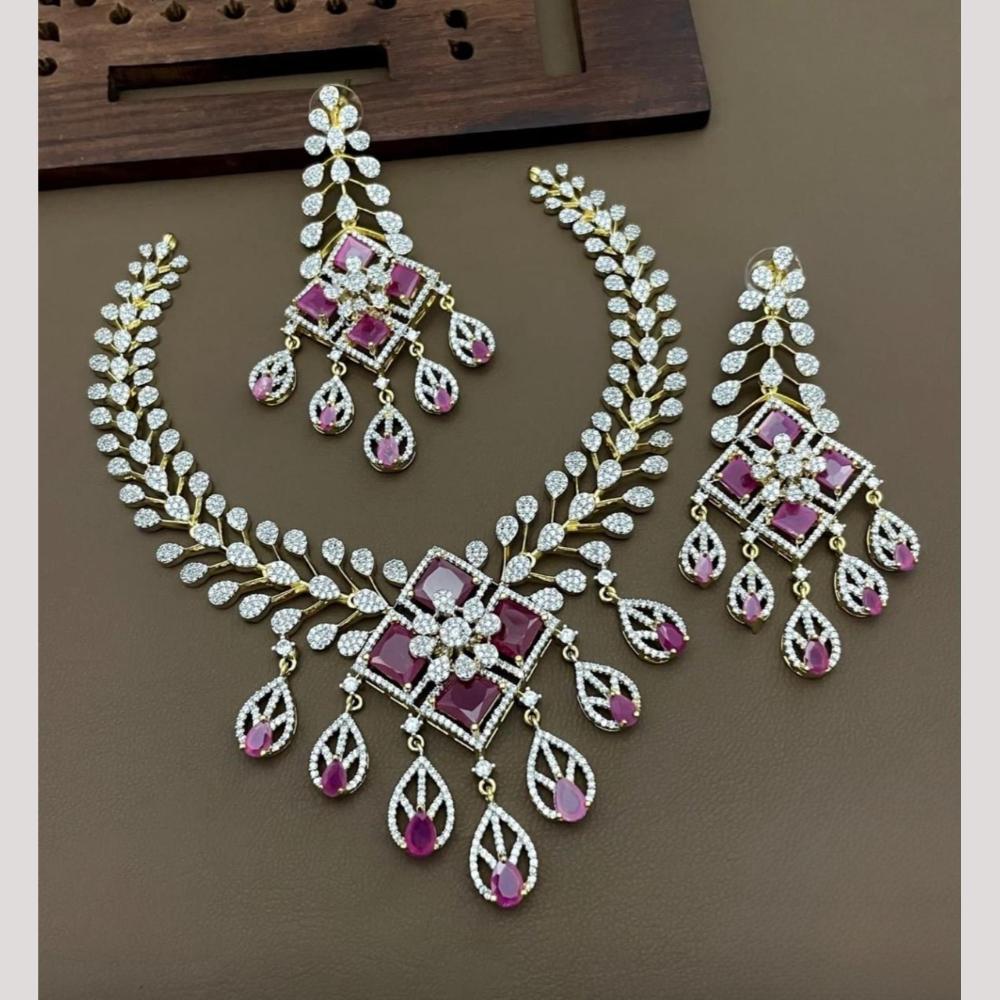 Sona Covering American Diamond Choker Necklace Set