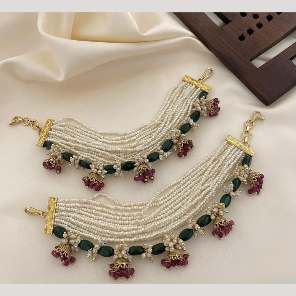 Sona Covering Pearl And Beads Kanchain