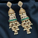 Sona Covering Elephant Austrian Stone And Pearl Jhumki Earrings