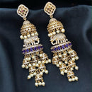 Sona Covering Elephant Austrian Stone And Pearl Jhumki Earrings