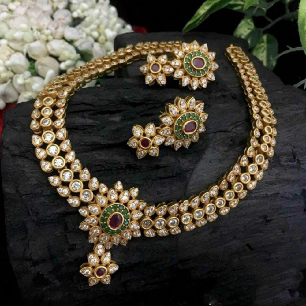 Sona Covering Glamorous Austrain Stone Necklace Set