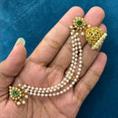 Sona Covering Designer Pota Stone Pearl Jhumki Earrings With Maangtikka Set