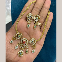 Sona Covering Premium Pota Stone And Austrian Stone Necklace Set