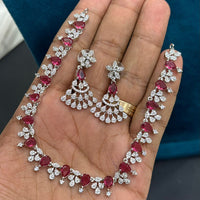 Sona Covering Glamorous American Daimond Necklace Set
