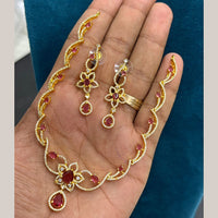 Sona Covering Glamorous American Daimond Necklace Set