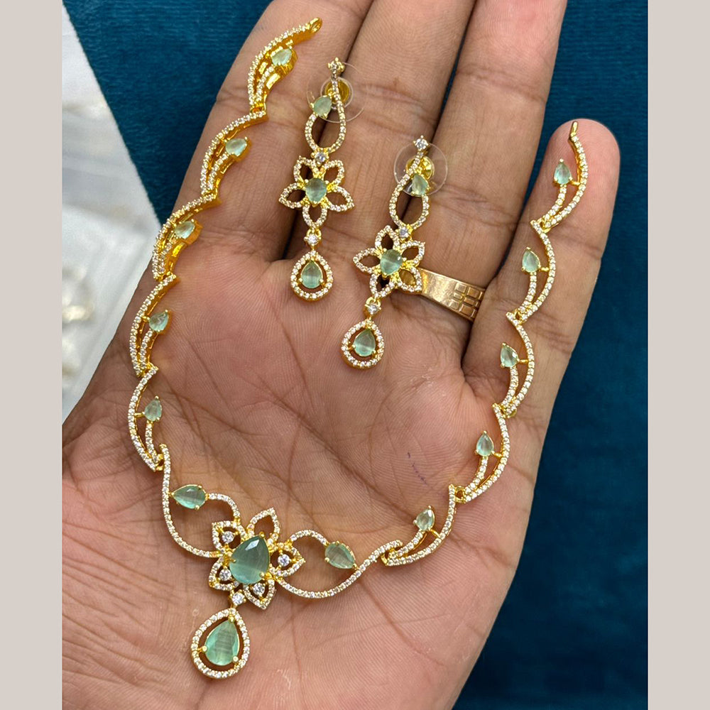 Sona Covering Glamorous American Daimond Necklace Set