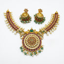 Sona Covering Delicate Pota Stone And Beads Necklace Set