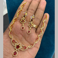 Sona Covering Delicate American Daimond Necklace Set