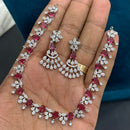 Sona Covering Delicate American Daimond Necklace Set 