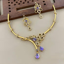 Sona Covering Elegant Crystal Stone And Austrian Stone Necklace Set