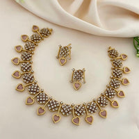 Sona Covering Elegant Crystal Stone And Austrian Stone Necklace Set