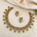 Sona Covering Elegant Crystal Stone And Austrian Stone Necklace Set