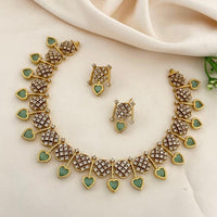 Sona Covering Elegant Crystal Stone And Austrian Stone Necklace Set