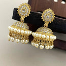 Sona Covering Traditional Pota Stone And Pearl Jhumki Earrings