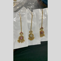 Sona Covering Designer Pota Stone And Pearl Maangtikka