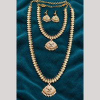 Sona Covering Elegant Pota Stone And Pearl Long Necklace Set
