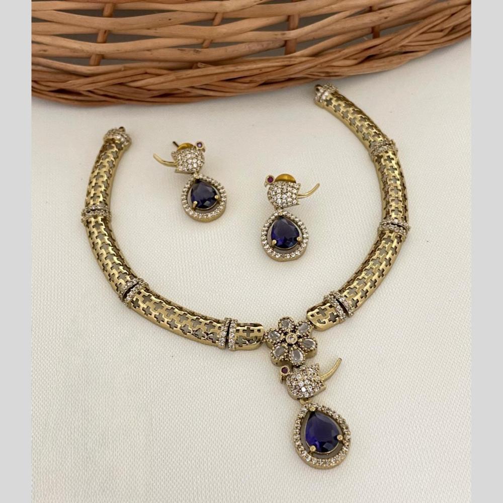 Sona Covering Classic American Diamond Designer Jewellery Necklace Set