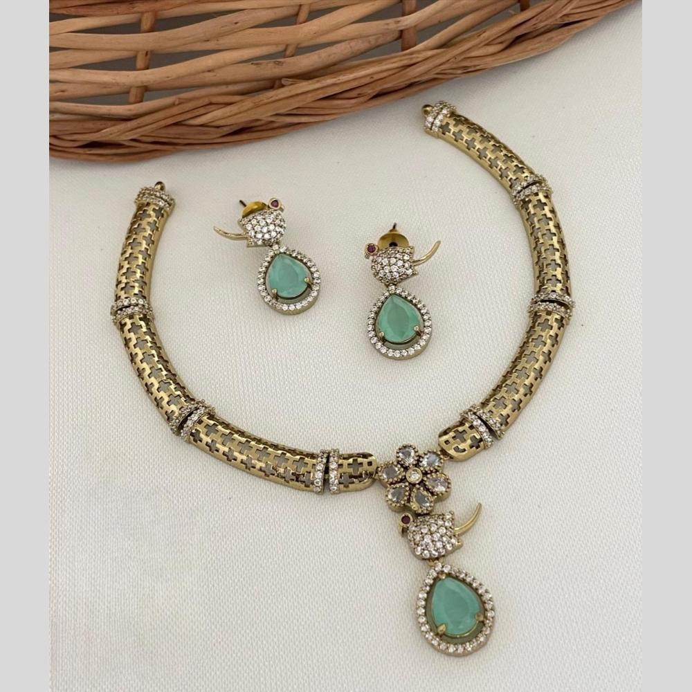 Sona Covering Classic American Diamond Designer Jewellery Necklace Set
